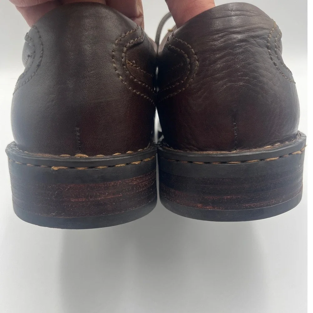 Born Nathaniel Brown Leather Derby Oxford Lace Up Shoes Mens 8.5 Comfort
